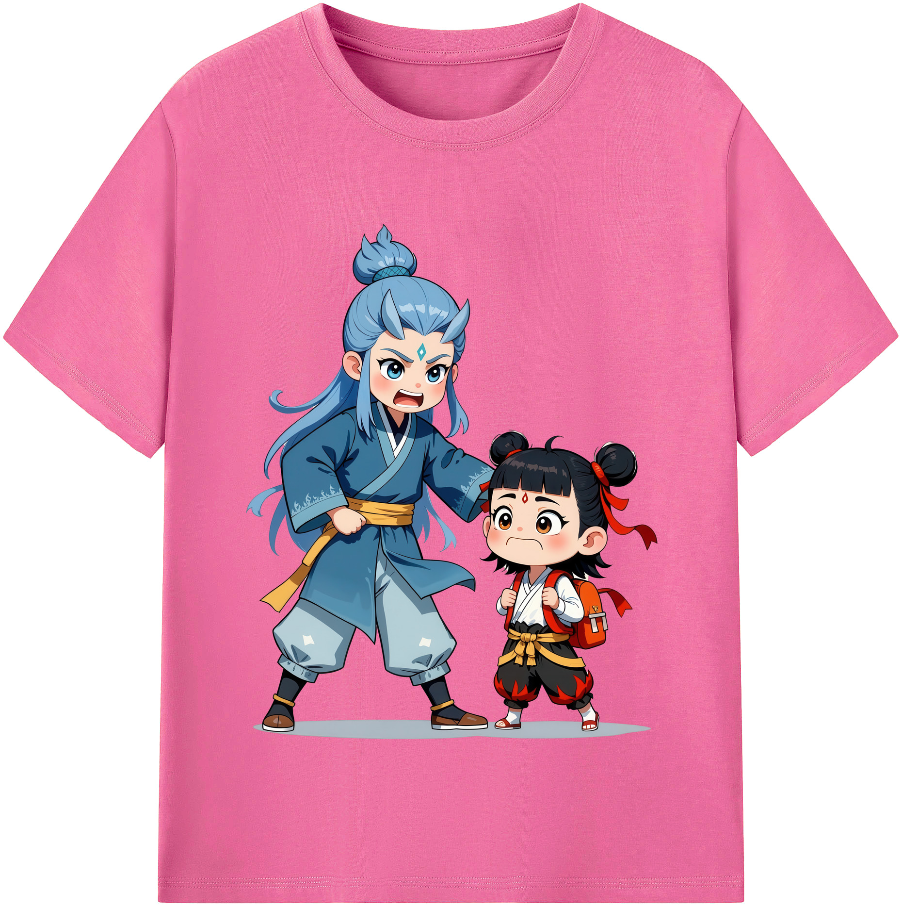 （画像用） Ne Zha 2 ナタ 魔童の大暴れ レディースカジュアルプリントTシャツ（綿100％）